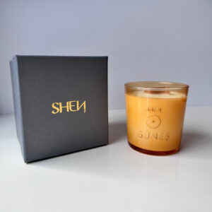 Shen Güneş Mum-Işığını Hatırla: Sedir,Paçuli,Portakal Yağı ile %100 Doğal Soya Mumu 276 GR